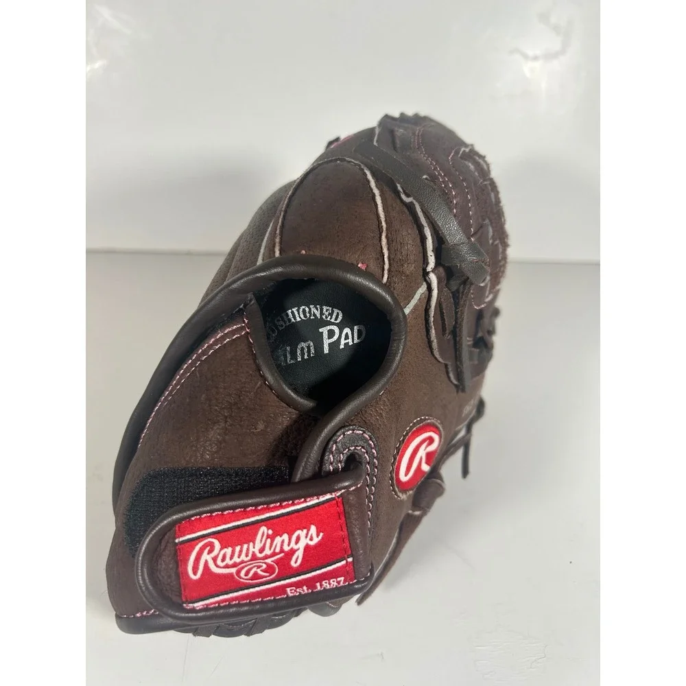 Rawlings Fastpitch Softball Glove 11.5 Inch Brown Pink Leather FP115 Basket Web